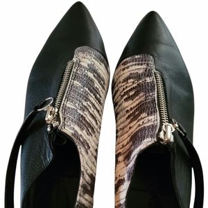NEW Daniella Lehavi Snakeskin Black Leather US 37